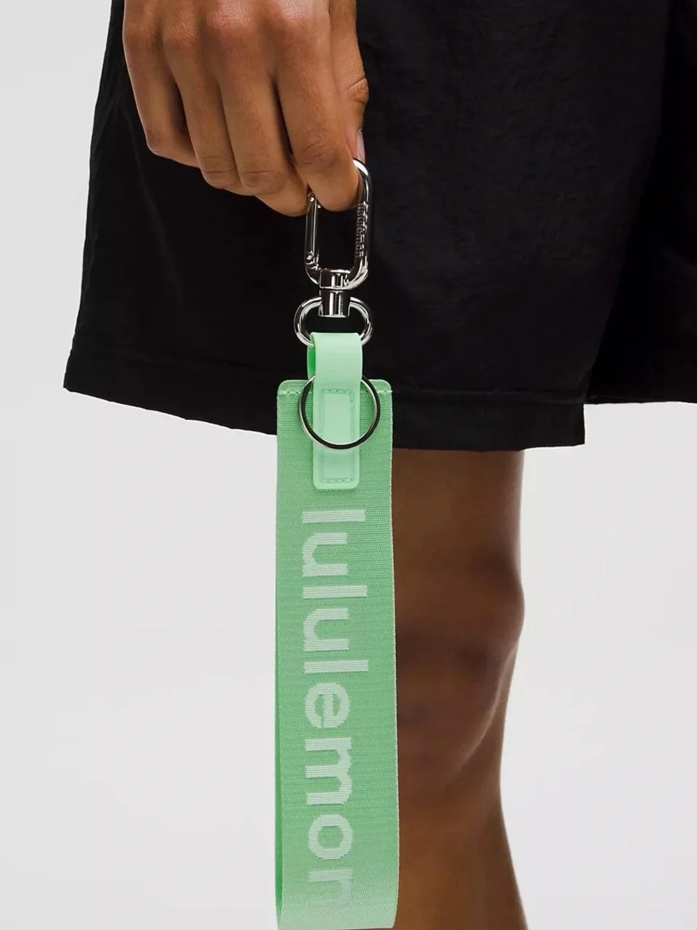 Lululemon Never Lost Keychain- Citra Lime/White